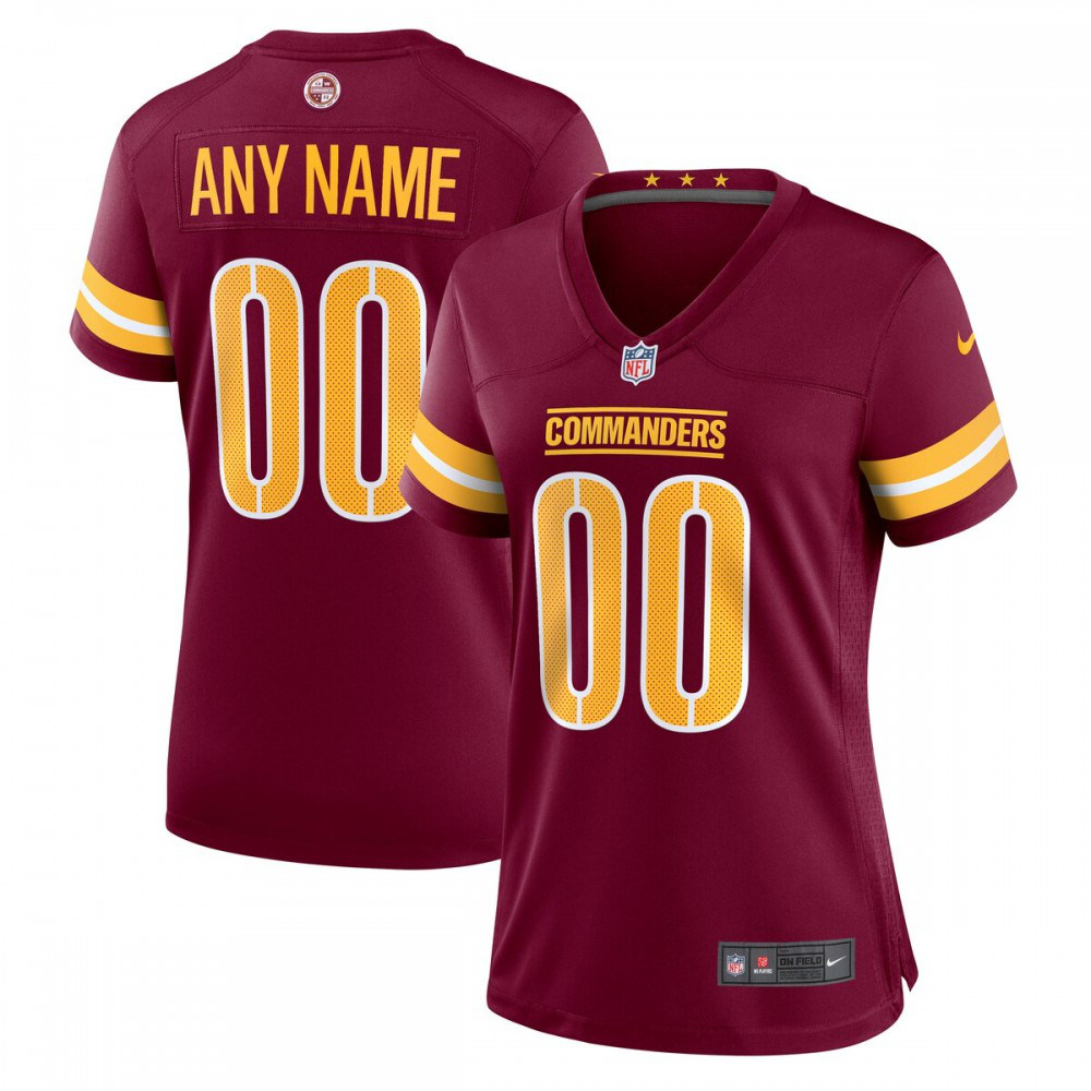 Washington Commanders Nike Women's Game Custom Player Jersey - Burgundy-GridironStore